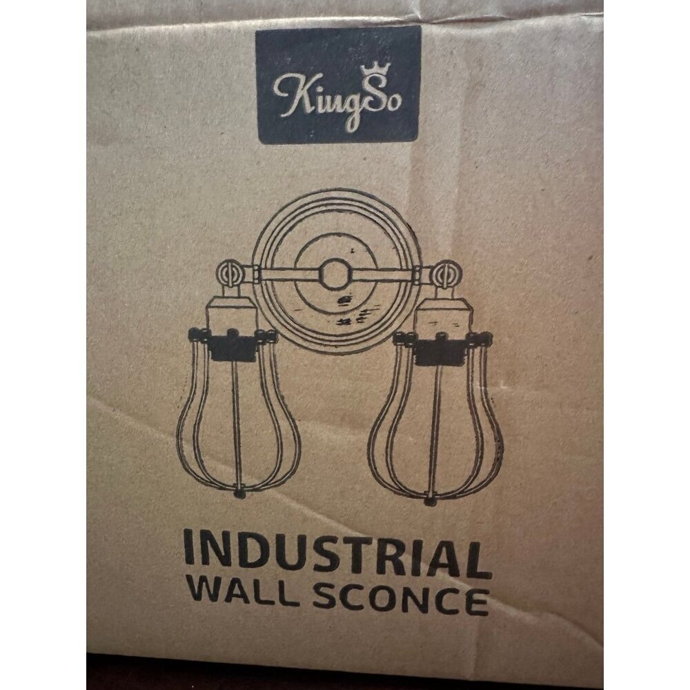 Wall Sconce - 60w -‎ black metal - adjustable - NEW